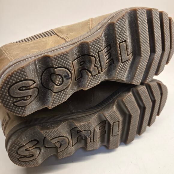 NWT Sorel Joan of Arctic Wedge II Chelsea Boot Brown Tan Lug Sole Waterproof, 8 - Picture 8 of 8